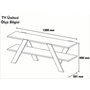 Hanah Home Soporte de TV 146 Blanco y Nogal 120x45x33.1cm Moderno Novedoso